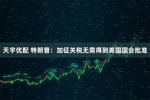 天宇优配 特朗普：加征关税无需得到美国国会批准